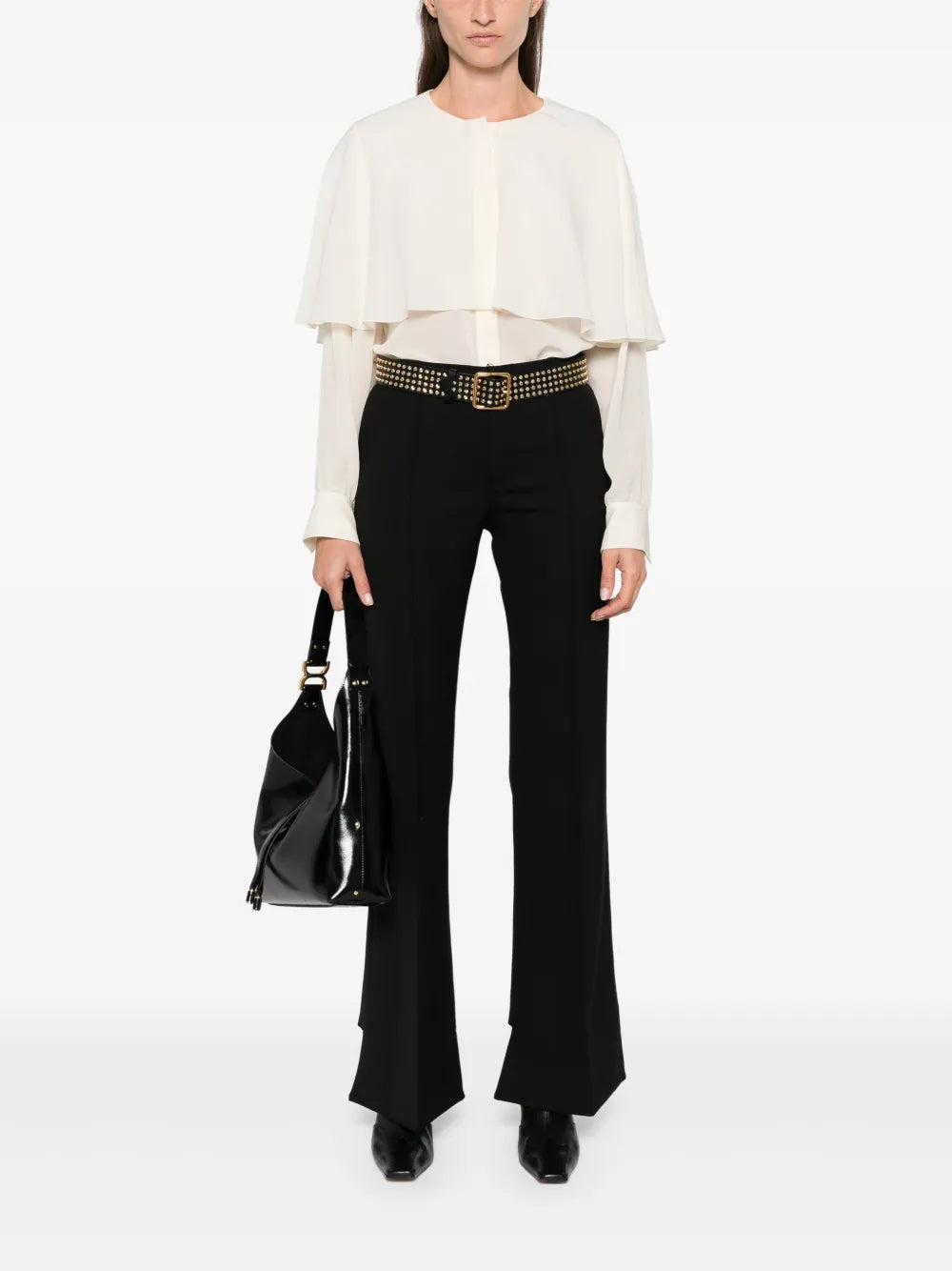 Cape-Design Silk Shirt