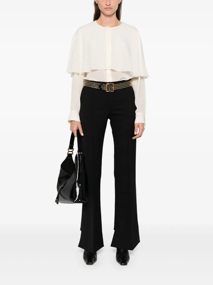 Cape-Design Silk Shirt