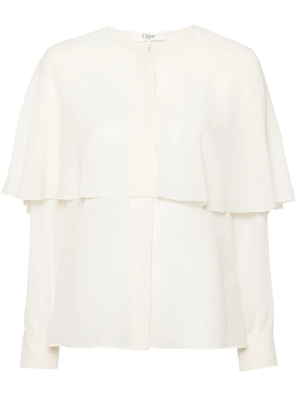 Cape-Design Silk Shirt