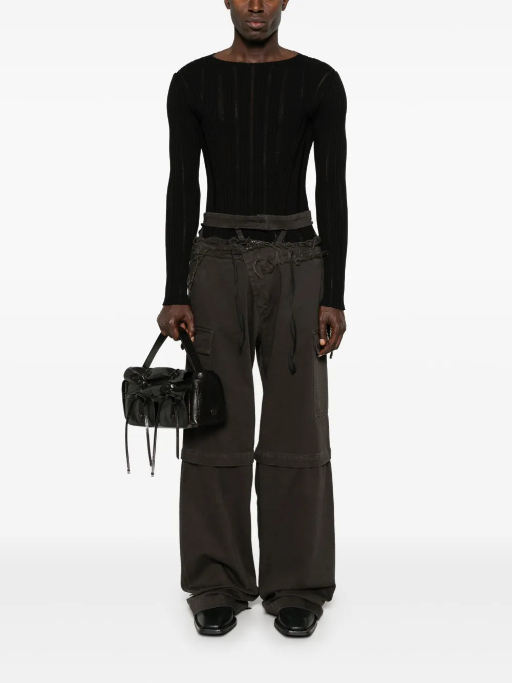 Wide-Leg Cargo Trousers