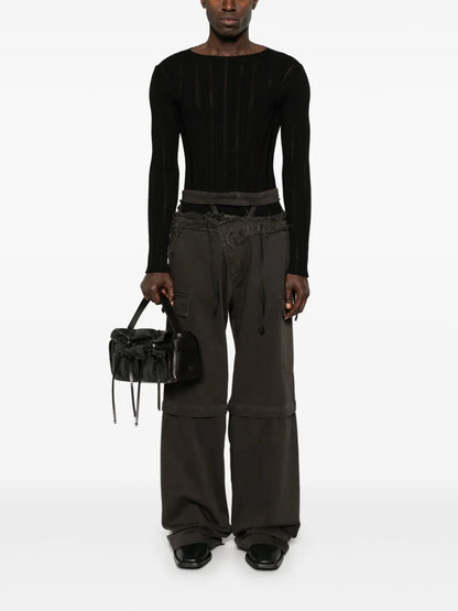 Wide-Leg Cargo Trousers