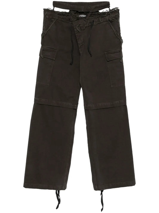 Wide-Leg Cargo Trousers