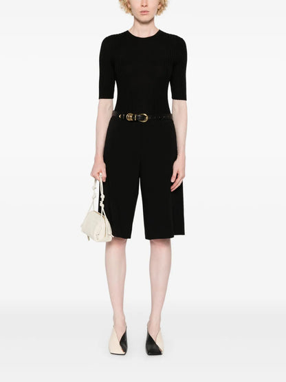 Snap Elbow-Sleeve Top
