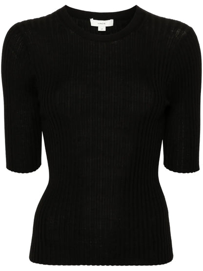 Snap Elbow-Sleeve Top