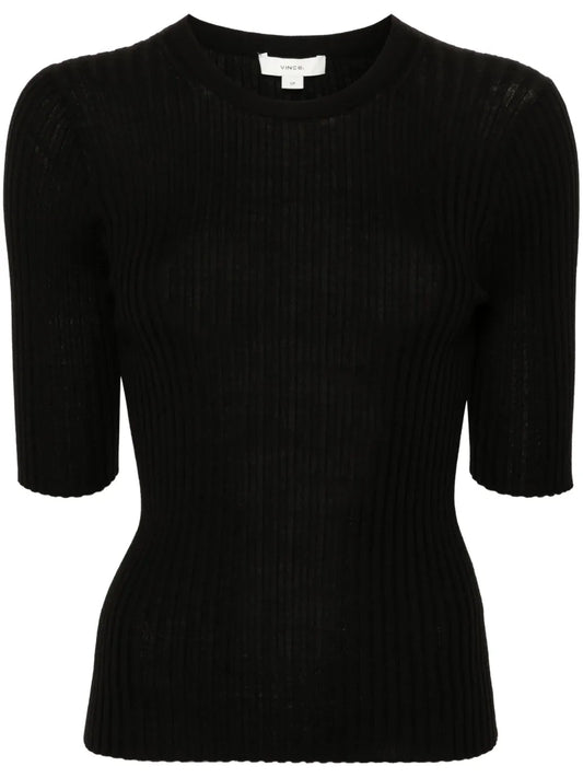 Snap Elbow-Sleeve Top