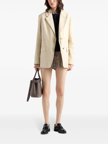 Single-Breasted Old Canvas Blazer