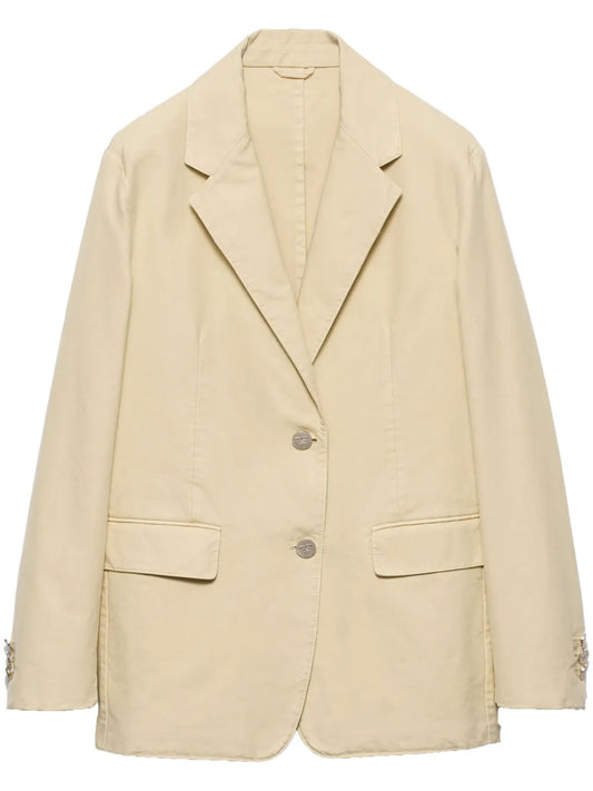 Single-Breasted Old Canvas Blazer