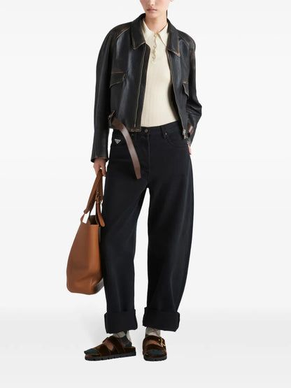 Wide-Leg Selvedge Jeans