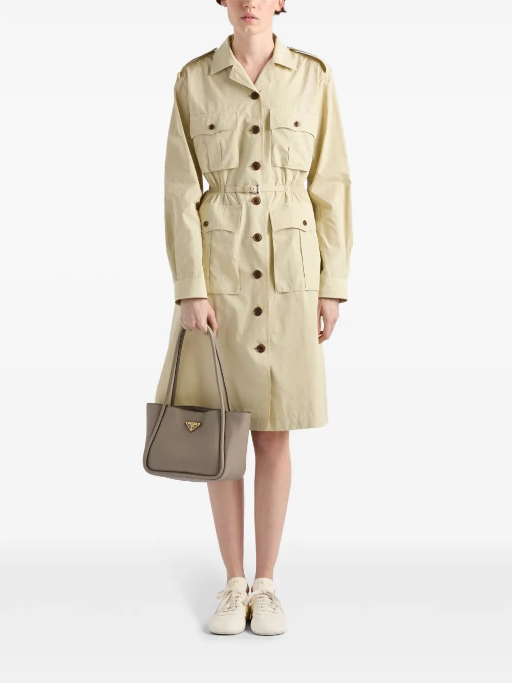 Gabardine Midi Dress