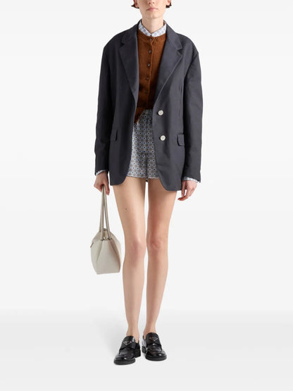 Single-Breasted Cotton Blazer