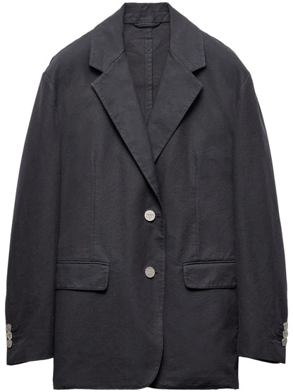 Single-Breasted Cotton Blazer