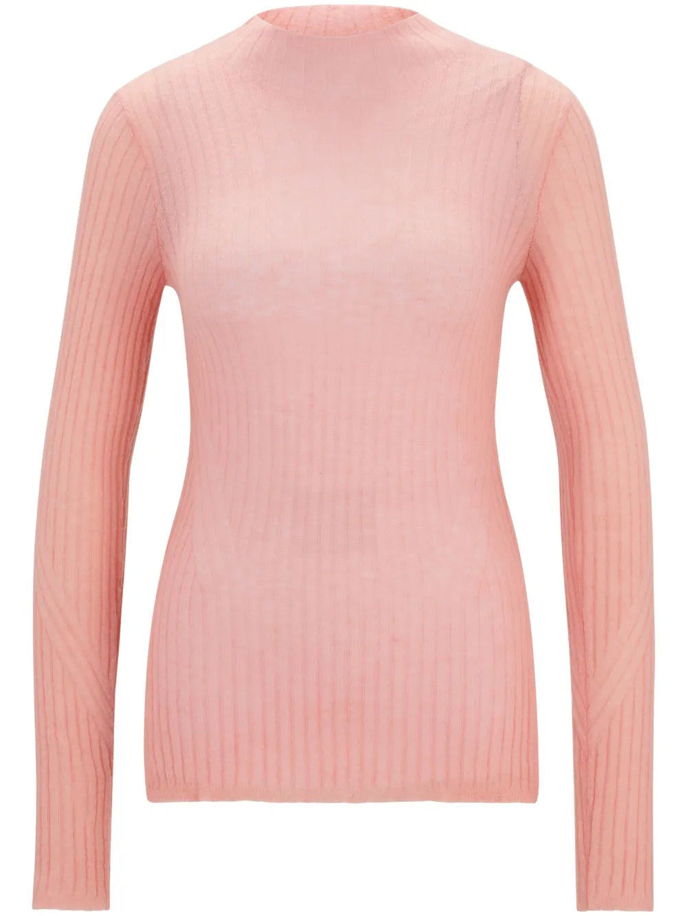 Mock-Neck Ribbed-Knit Jumper