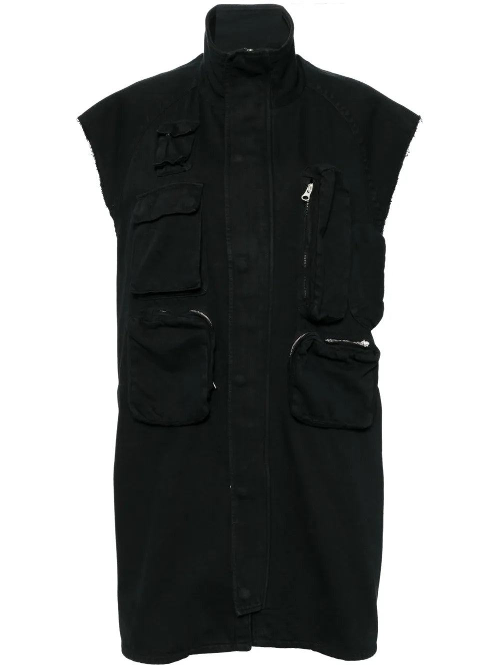 Multi-Pocket Zip-Up Vest