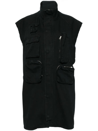 Multi-Pocket Zip-Up Vest