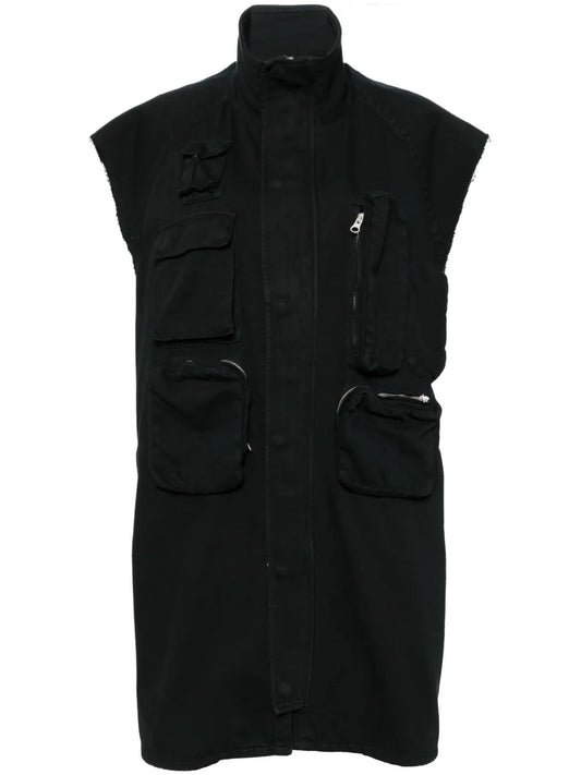 Multi-Pocket Zip-Up Vest