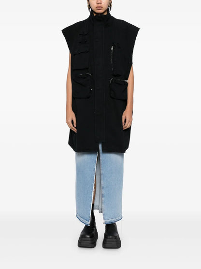 Multi-Pocket Zip-Up Vest