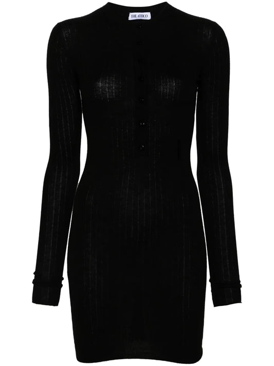 Ribbed-Knit Mini Dress