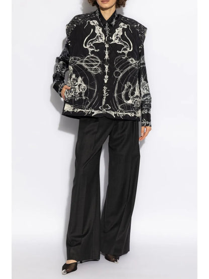 Animal-Motifs Quilted Gilet