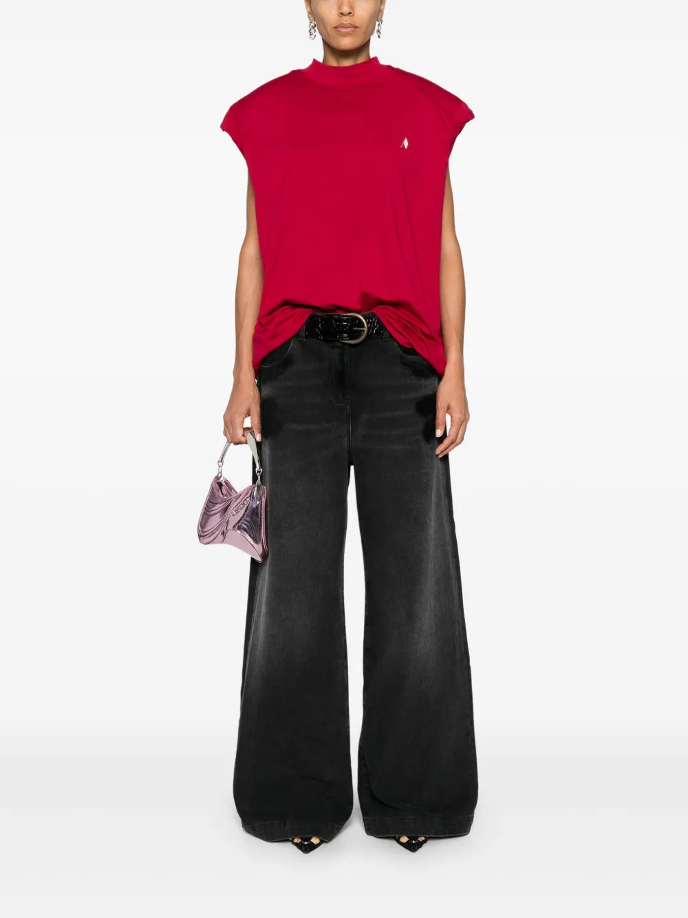 Layered-Waist Jeans