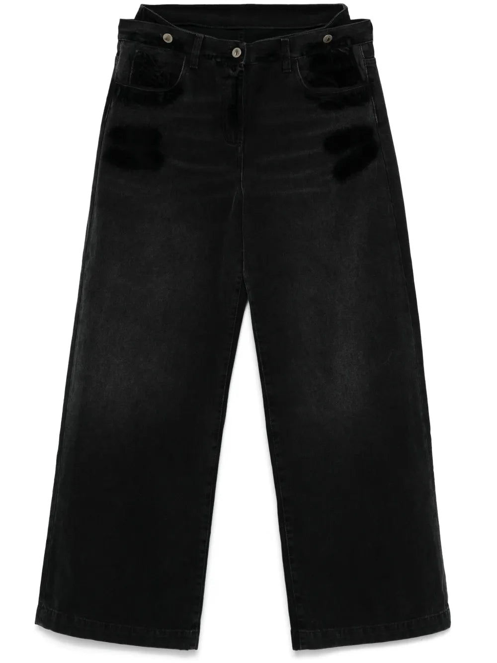 Layered-Waist Jeans