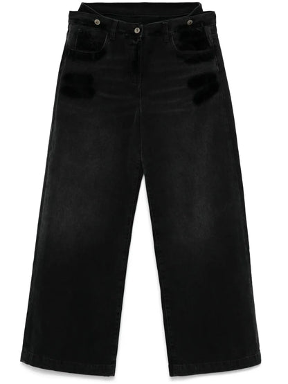 Layered-Waist Jeans