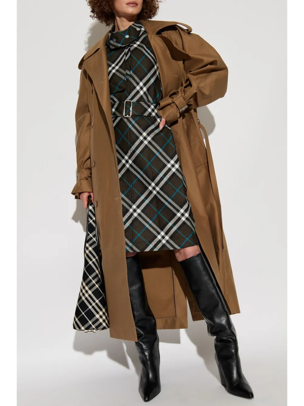 Check Pattern Halterneck Dress