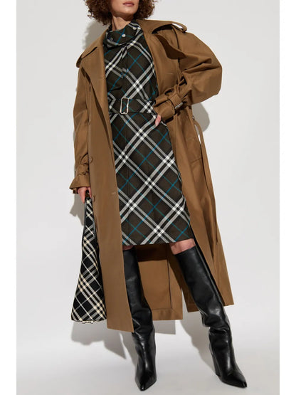 Check Pattern Halterneck Dress