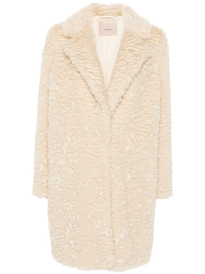 Faux-Fur Midi Coat