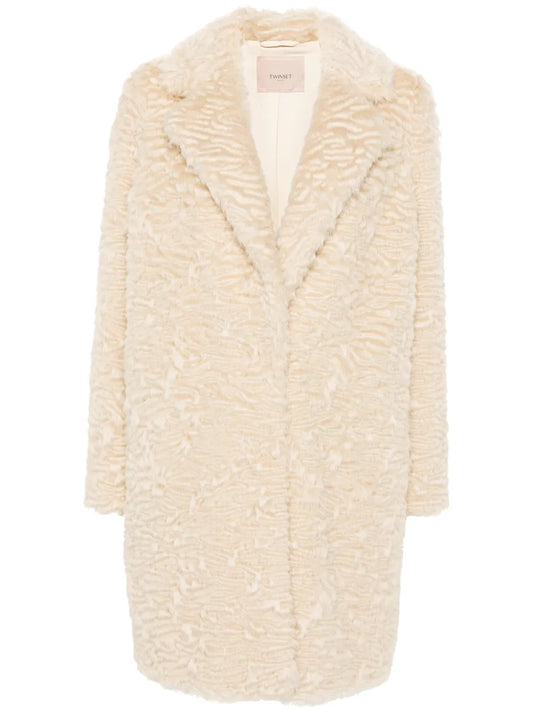 Faux-Fur Midi Coat