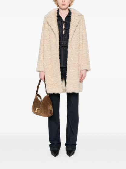 Faux-Fur Midi Coat
