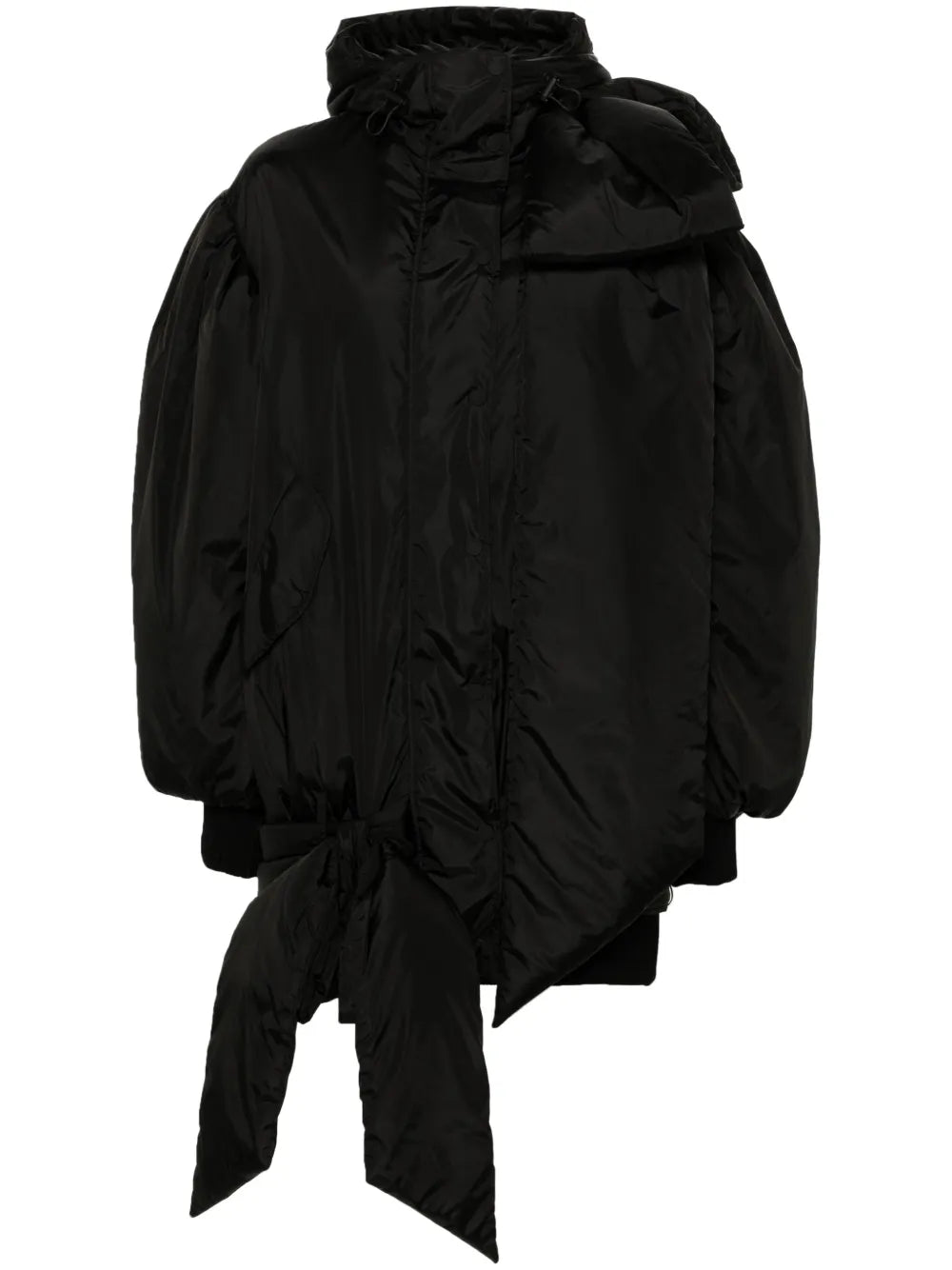 Bow-Detail Padded Coat