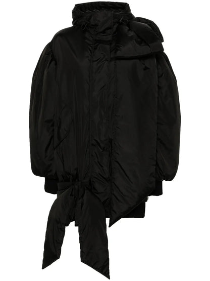 Bow-Detail Padded Coat