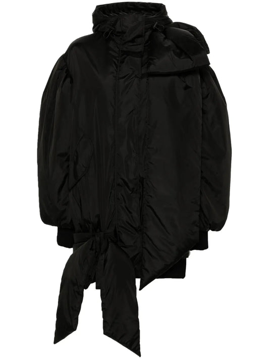Bow-Detail Padded Coat