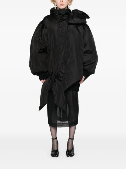 Bow-Detail Padded Coat