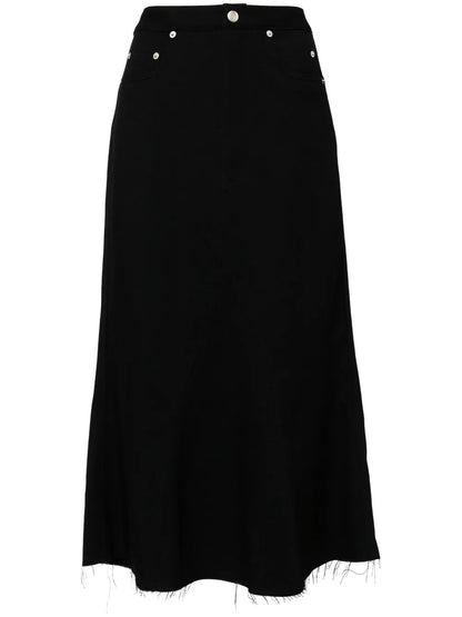 Frayed-Edge Skirt
