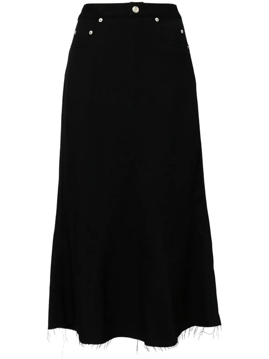Frayed-Edge Skirt