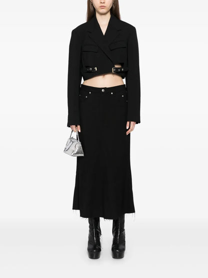 Frayed-Edge Skirt