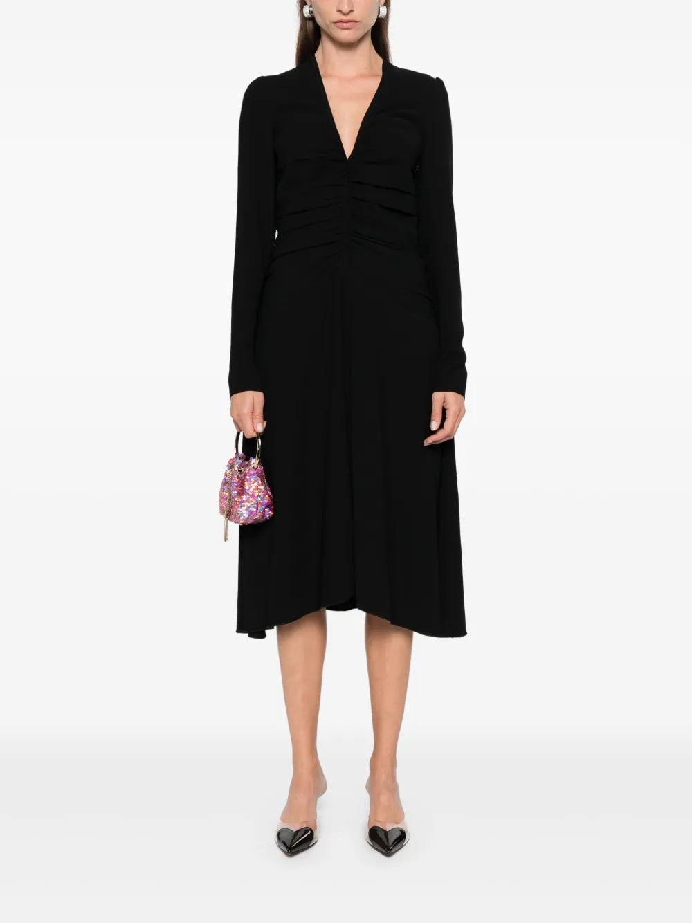 Draped Midi Dress