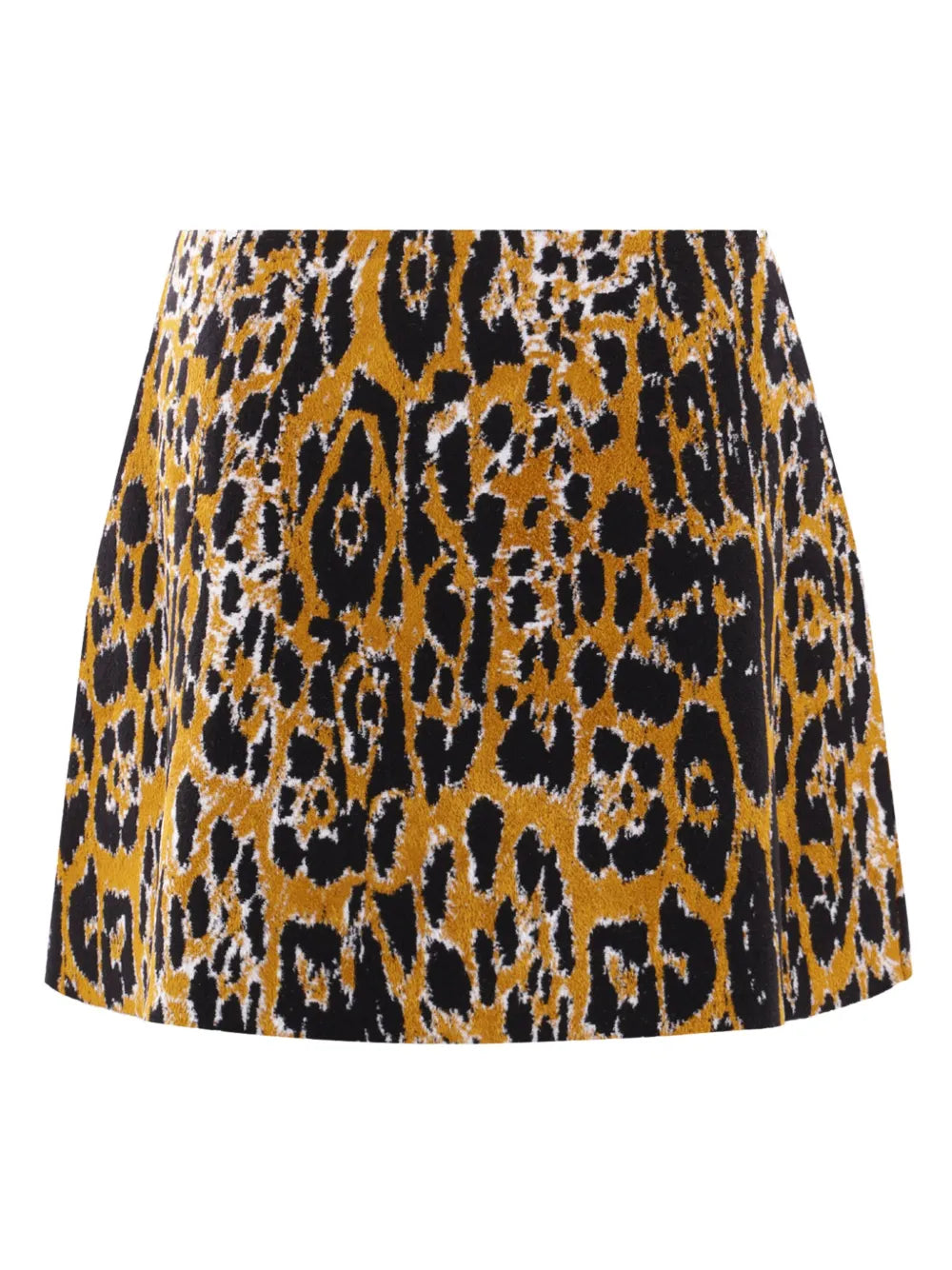 Leopard-Jacquard Skirt