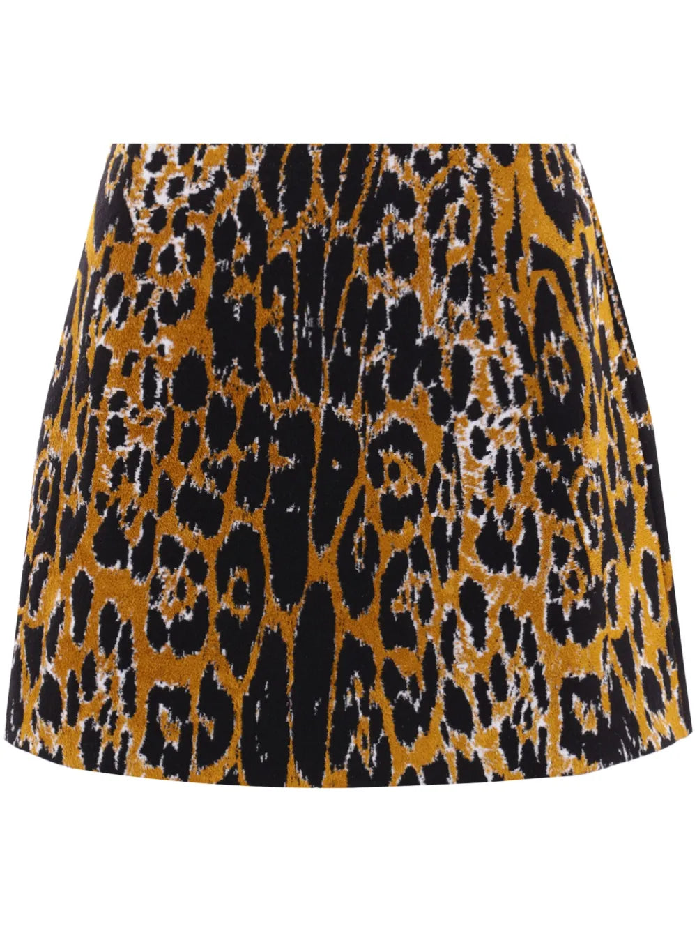 Leopard-Jacquard Skirt