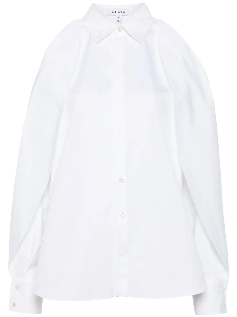 Balloon-Sleeve Cotton Shirt