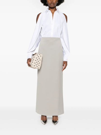 Balloon-Sleeve Cotton Shirt