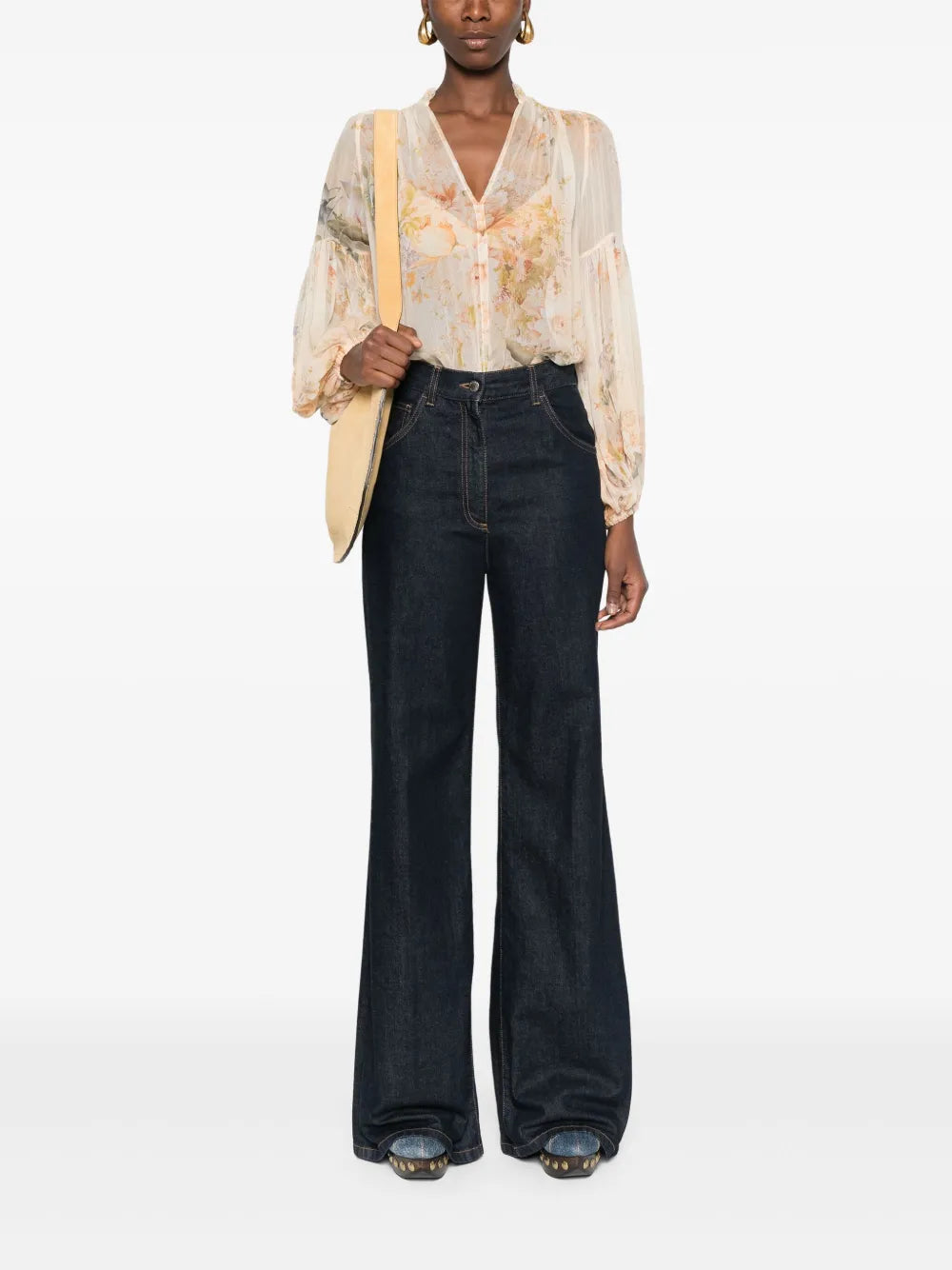 Floral-Print Blouse