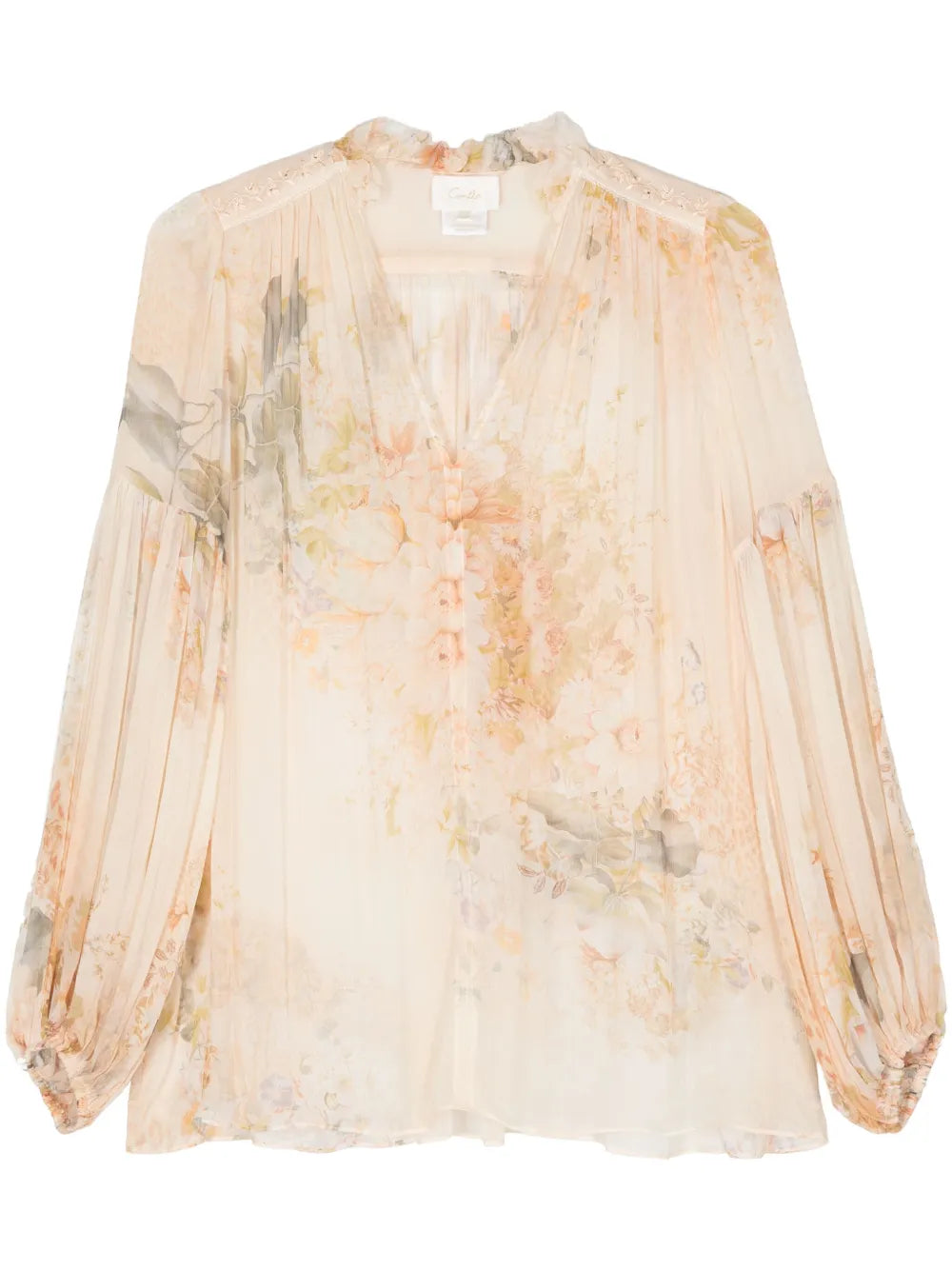 Floral-Print Blouse
