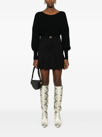 Oval T Waist Strap Mini Skirt