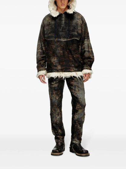 D-Arak-Fsf Coated Jacquard Denim Jacket