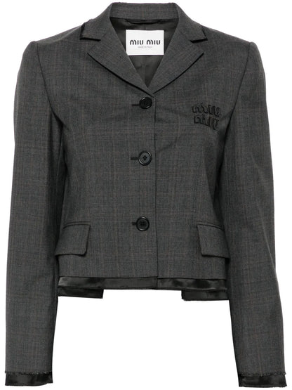 Prince Of Wales-Check Single-Breasted Blazer
