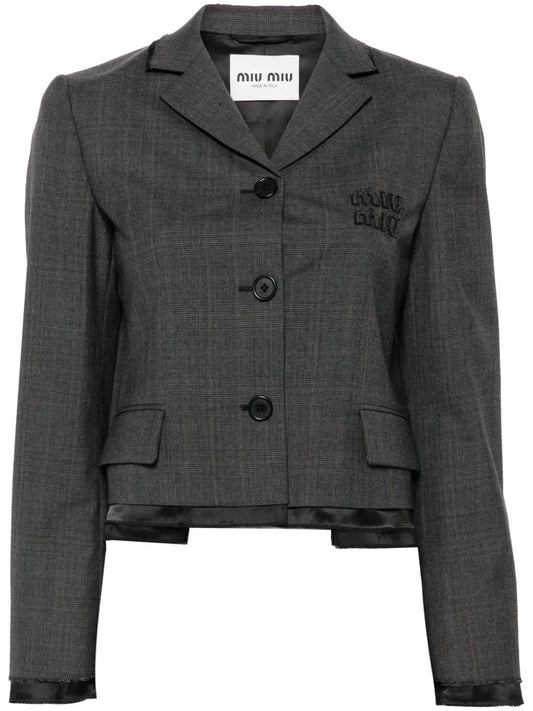 Prince Of Wales-Check Single-Breasted Blazer