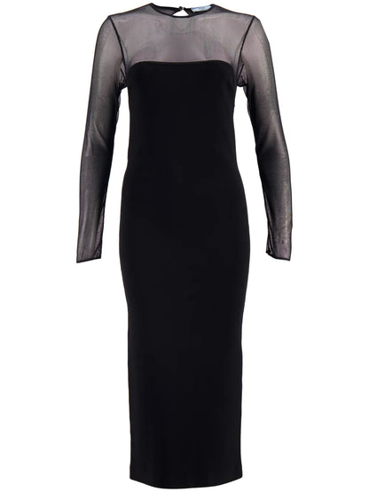 Semi-Sheer Midi Dress