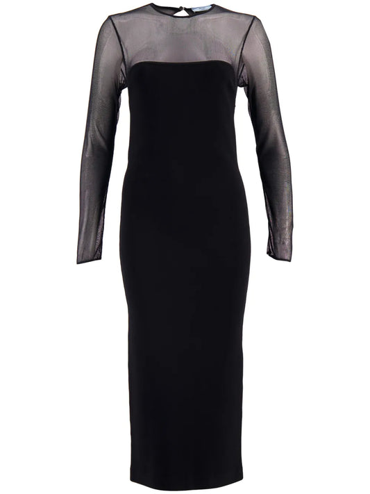 Semi-Sheer Midi Dress